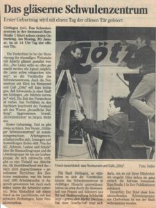 Q: Göttinger Tageblatt vom 28.1.1994, Queeres Archiv Göttingen